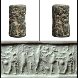 Early Dynastic II - III provincial cylinder seal, Mesopotamia