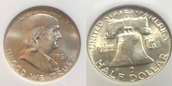1961D Franklin Half MS65