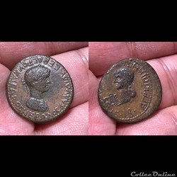 KINGS of BOSPOROS. Kotys I, with Nero and Agrippina II