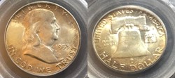 1953P Franklin Half MS65
