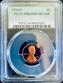1994-S PR69 Lincoln Penny