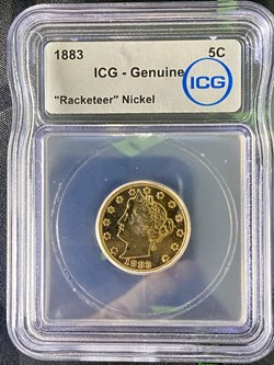 1883 Racketeer Nickel - Obverse