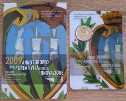 2€ Saint-Marin 2009 - Année européenne de la créativité et de l’innovation - Coincard