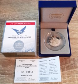 2€ France 2014 - 70e Anniversaire du Débarquement de Normandie D-Day - BE avec écrin
