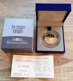 2€ France 2010 - 70 ans de l'appel du 18 juin - BE avec écrin