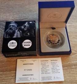 2€ France 2017 - Centenaire de la mort d’Auguste Rodin - BE avec écrin