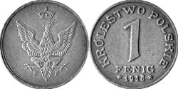 1 fenig 1918 - 3 - doubled die obverse