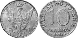 10 fenigów 1917 - 2 - first reverse - doubled die reverse 1