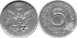 5 fenigów 1917 - 1 - old reverse