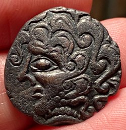 Statère Aulerque Diablinte à la cavalière armée