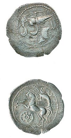 Pallas au cheval androcéphale et à la roue