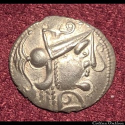 Denier d'argent scyphate dit à l'hippocampe - Ambiens - DT.188