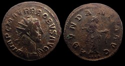 PROBUS Aurelianus ABVNDANTIA AVG/ -|-// IIII. Lyon