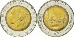 500 Lire - Bimetalliche