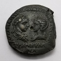 Provinciale - bronze de Gordien et Tranquilline - ΟΥΛΠΙΑΝΟΝ ΑΓΧΙΑΛΕΩΝ
