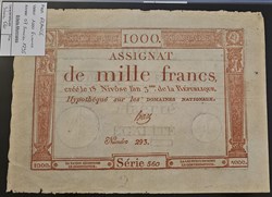 1000 francs - 07-01-1795