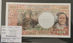 1000 francs IEDOM Papeete