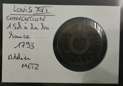 LOUIS XVI Convention 1 sol à la balance 1793