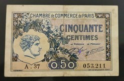 50 centimes Chambre de Commerce de Paris