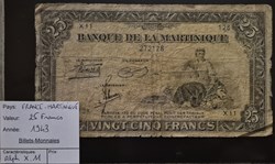 25 francs MARTINIQUE 1943