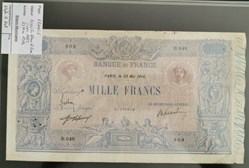 1000 francs Bleu et Rose