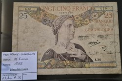 25 francs GUADELOUPE 1935