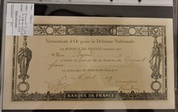 Versement d'or pour la Défense Nationale 50 francs 06-04-1917