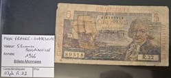 5 francs Bougainville GUADELOUPE - 1946