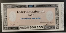 Billet de Loterie Nationale