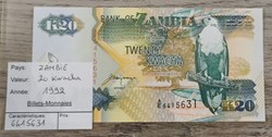 ZAMBIE - 20 Kwacha