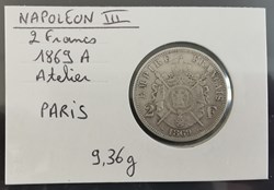 NAPOLEON III 2 francs 1869 A