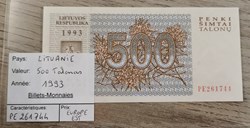 LITUANIE - 500 Talonas