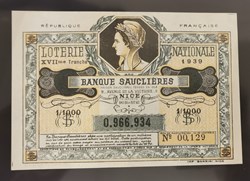 Billet de Loterie Nationale