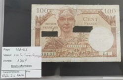 100 francs Trésor Français - Faux