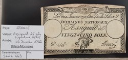 Assignat 25 sols série 449