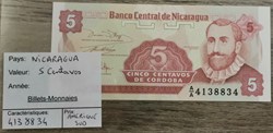 NICARAGUA - 5 Centavos