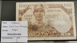 100 francs Trésor Français
