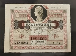 Billet de Loterie Nationale