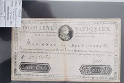 Assignat 200 livres face royale série 4982