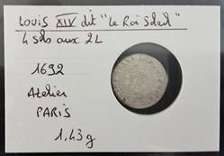 LOUIS XIV 4 sols aux 2L 1692