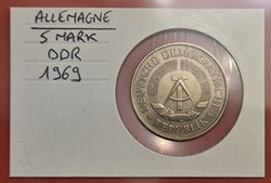 ALLEMAGNE 5 Mark - DDR - 1969