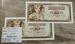 YOUGOSLAVIE - 10 Dinars