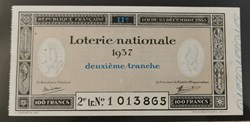 Billet de Loterie Nationale