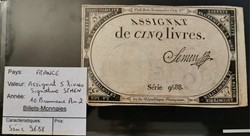 Assignat 5 livres série 9688