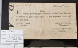 Assignat 10 livres tournois Banque de Law