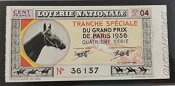 Billet de Loterie Nationale