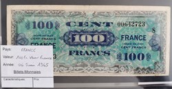 100 francs Verso France