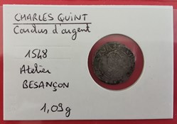 CHARLES QUINT Carolus d'argent 1548