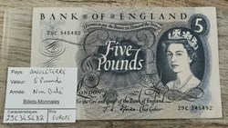ANGLETERRE - 5 Pounds