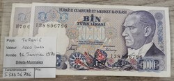 TURQUIE - 1000 lires
